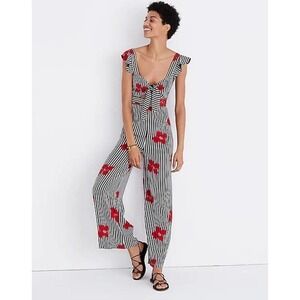 Madewell Plumeria Cutout Jumpsuit in Candied Orchids